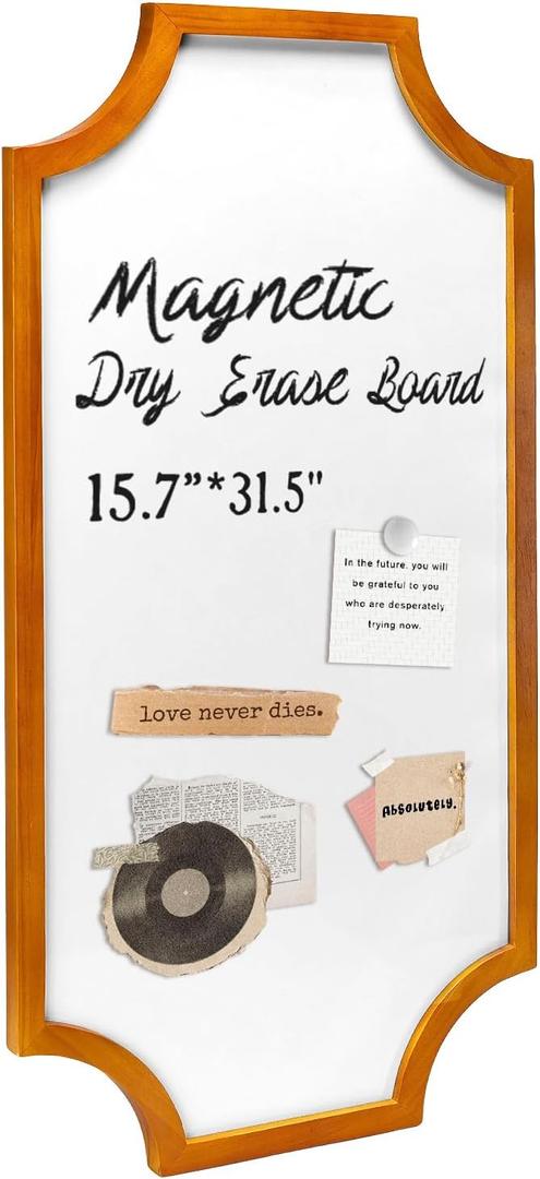 Dry Erase Board for Wall, 15.7" x 31.5", Frame Magnet Board for Wall Decorative, Aesthetic Whiteboard, Use as Bedroom, Dorm Room, Home and Office Decor