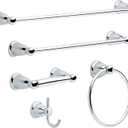 Franklin Brass Kinla (1-Pack) Toilet Paper Holder Polished ChromeTissue Roll Holder for Bathroom Organization and Storage Spring-Loaded Toilet Tissue Holder Wall Bathroom Accessories KIN50-PC1