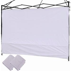 Canopy Sunwall, Instant SunWall 10ft x10ft, Sidewall for Pop Up Canopy Tent, 2 Pack Sidewalls Only, White