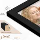 15 Pack Solid Wood 8x10 Picture Frames Black, Wall Mount or Tabletop Display