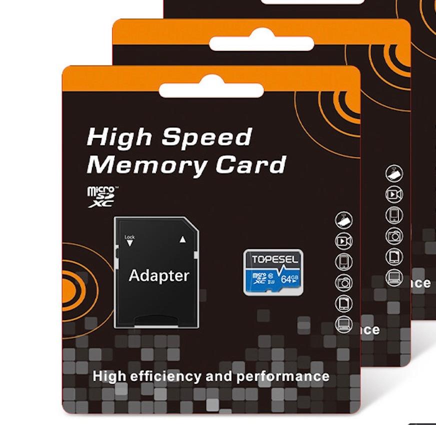 2 Pack 64GB TF Card with Adapter, Ultra High Speed SD Card Flash Memory Card