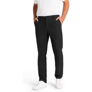 Mens Classic Fit Golf Pants Stretch Dress Pants 30''/32''/34'' Lightweight Casual Suit Pants with Pockets (Black, 34w × 32L) Mens Classic Fit Golf Pants Stretch Dress Pants 30''/32''/34'' Lightweight Casual Suit Pants with Pockets (Black, 34w × 32L)