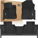 3W Floor Mats for Toyota Tundra 2014-2021 CrewMax Cab, TPE All Weather