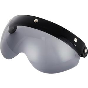 Soman Universal 3-Snap Visor Retro Pilot-Style for Open Face Motorcycle Helmet (Light Smoke)