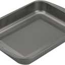 Goodcook 04048 Metal Utensil Nonstick Roast Pan, Easy Clean Dishwasher Safe, 11.5 Inch x 15.5, Silver