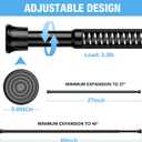 4 Pack Spring Tension Rods 28-43 Inches,5/8" Diameter Black Spring Load Adjustable Expandable,Small Short Tension Curtain Rod for Windows,Kitchen,Doorway,Bathroom,Cupboard Bars