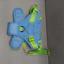 PHOEPET No Pull Dog Harness, Unique Colors Reflective Adjustable Dog Vest, with Soft Training Handle Metal Clips for Small Medium Large Dogs (Blue Base & Green Straps,M)
