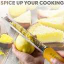 Stainless Steel Cheese and Citrus Zester Grater w/Extra Sharp Blade - Perfect for Lemons, Parmesan, Garlic, Chocolate - Spice Up any Kitchen Dish in Seconds with Your Premium Hand Held Shredder