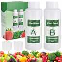 1000ml Hydroponic Nutrients A&B for Aerogarden Plant Food with 2 Measuring Cups - Fertilizer for Indoor Hydroponics Garden & Growing Vegetables, Fruits, Flowers (1000ml)