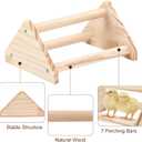 2 x Wooden Chick Perch Stand, Pine Chicks Roosting Bar, Jungle Gym Perch Toys for Chicken Coop & Brooder, Bird Perch for Baby Chicks & Parrots (Small)