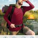 Roadbox Mens UPF 50+ UV Sun Protection Shirts Outdoor Long Sleeve SPF Rash Guard for Fishing Hiking Swimming Running M