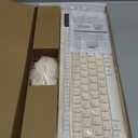 Wireless Keyboard and Mouse Combo, Full-Sized Wireless Keyboard and Adjustable DPI Mouse, 2.4GHz USB Receiver, Keyboard and Mouse for PC, Windows, Desktop, Laptop (Latte Color)