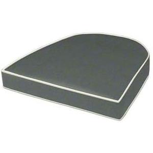 18" x 16" x 3" Sunbrella Rounded Back Chair Cushion (Sunbrella Charcoal)