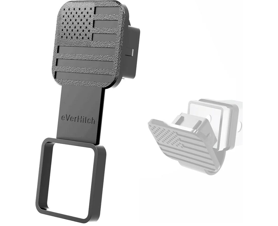 USA Black Flag Hitch Cover Plug (Fit 2" receivers) 2 Pack