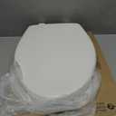 Bemis 7300SLEC Slow Close Toilet Seat, Easy Clean Hinges and Durable Plastic Seat, Made in USA, Elongated, White
