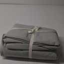 BESTOUCH Duvet Cover Set 100% Washed Cotton Linen Feel Super Soft Comfortable Chic Lightweight 3 PCs Home Bedding Set Sage Green King (King (104" x 90"), Sage Green (No Comforter))