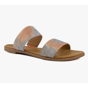 Sugar Women's Slide Sandals – Stylish Slip-On Flats for Casual, Dressy, Beach, or Pool Wear, 6
