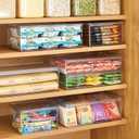 IDesign Recycled Plastic Pantry and Kitchen Storage, Freezer and Fridge Organizer Lidded Bin – 6.75” x 5.75” x 3.75”, Clear