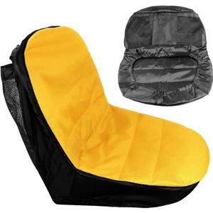 Riding Lawn Mower Seat Cover, Compatible with John Deere,Tractor Seat Cover, Compatible with Cub Cadet,for Craftsman,Mower Seat Cushion (Medium) (Yellow)