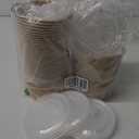 50 Pcs 32 Oz disposable meal prep containers paper bowls with lids disposable soup bowlssoup bowls disposable hot/cold disposable salad bowls with lids