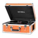 Victrola Journey Bluetooth Portable Suitcase Record Player with Built-in Speakers, 3 Speed Vinyl Record Player, RCA Out, Headphone Jack Orange