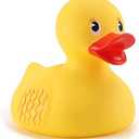 10" Jumbo Classic Yellow Rubber Duck Bathtime Toy, Floating Fun Pool Preschool Bathtub Toy, Giant Flexible Large Yellow Duck for Kids