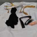 DAZCOS Cosplay Elf Costume Full Set White Cape Skirt Uniform with Pantyhose Belt Ears Halloween Outfit  (Medium)