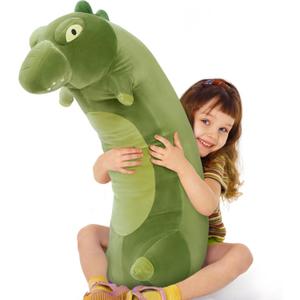Tezituor Giant Alligator Stuffed Animal, 39.5 Inches Green Alligator Plush Long Body Pillow Stuffed Crocodile Soft Toy Cuddly Throw Pillow Birthday for Kids