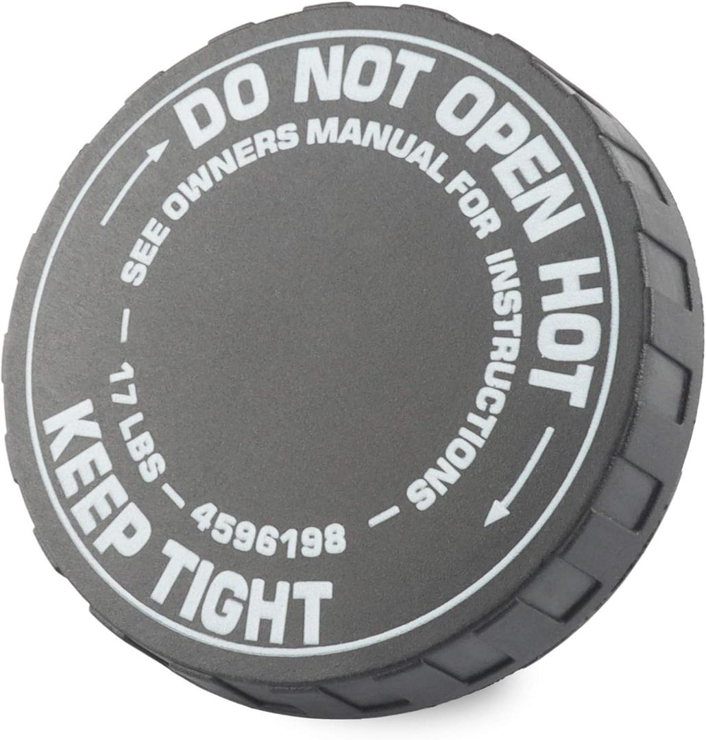 Radiator Cap, Replace 4596198 Compatible with Chrysler Dodge Jeep - 300 PT Cruiser, Avenger Challenger Charger Journey Magnum Ram, Commander Compass Grand Cherokee Liberty Patriot Wrangler, More