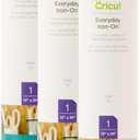 Cricut Everyday Iron On, Gold, 3-Pack of 2ft Rolls (12"x24") Heat Transfer Vinyl for Shirts, Hats, Dcor & More