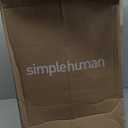 simplehuman 50 Liter / 13 Gallon Semi-Round Kitchen Step Trash Can with Secure Slide Lock, Black Plastic