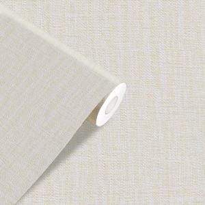 Yancorp 10ft Textured Fabric Cream Wallpaper Faux Grasscloth Beige Peel and Stick Self-Adhesive Linen Removable Wall Paper Cabinets Counter Top Liners (16" x 120")
