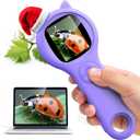 Microscope for Kids - Mini Pocket Handheld Microscope for Toddlers-STEM Educational Science Kit Toys for Christmas Birthday Gifts Toys for 5 6 7 8 9 10 11 12 Year Old GirlsPurple