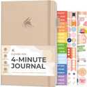 Clever Fox Four-Minute Journal  Daily Positivity Journal with Prompts  Motivational Affirmation, Mental Health & Habit Tracker (Seashell) (A5 (5.8" x 8.3"))