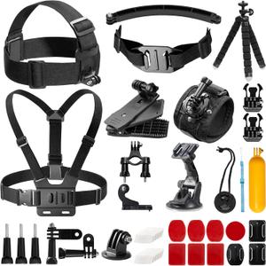 AKASO 42 in 1 Action Camera Accessories Kit for EK7000/EK7000 Pro/Brave 4/Brave 4 pro/Brave 7 LE/Brave 7/Brave 8/V50X/V50 Pro/V50 Elite/GoPro Hero 13 12 11 10 9