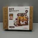Rolife Coffee Shop Miniature Dollhouse Kit with LED Lights - DIY Crafts for Adults, Birthday Gifts and Hobbies