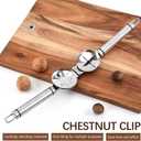 Chestnut Cutter, 304 Stainless Steel Chestnut Peeler Tool, Portable Multifunctional Metal Nut Cracker Nutcracker, Walnut and Chestnut Opener for Chestnuts, Pecans, Walnuts and Nuts