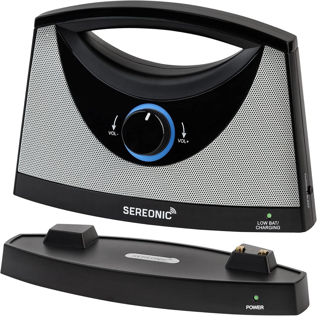 SEREONIC Portable Wireless Speakers for Smart TV - Ideal for TV Watching Without The Blaring Volume - Designed for Hard of Hearing, Elderly, and Seniors - 100ft Range