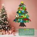 DIY Felt Christmas Tree with 32 Pcs Ornaments, 3.2Ft Felt Xmas Tree for Montessori Indoor Christmas Door Wall Windows Hanging Party Supplies New Year Decorations