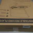 Vinyl Record Players Vintage Turntable with Speakers Belt-Driven Turn Tables Support 3-Speed, Bluetooth Wireless Playback, Headphone, AUX-in, RCA Line LP Phonograph Auto Stop Retro Black