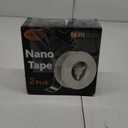 2 Pack Double Sided Tape Heavy Duty, Extra Large 16.4FT Nano Double Sided Mounting Tape, Transparent Strong Removable Adhesive Picture Hanging Strips, Wall Tape Sticky Poster Carpet Decor