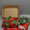 Riceshoot 8 Pcs Christmas Kitchen Decor Include 4 Pcs 78.7 Inch Large Christmas Cabinet Door Ribbons Bows 4 Mini 9.8 Inch Cabinet Wreath for Kitchen Window Door Xmas Supplies