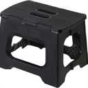 Vigar Compact Step Stool Foldable, 9-inch Step Stools for Adults up to 330 Pound, Lightweight Stool, Non-Slip Folding Step Stool, Black