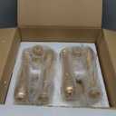 CroBlissful 2 Pcs Round Martini Drink Table for Small Spaces Nightstand Living Room Bedroom Side Table Drink Stand Cocktail Pedestal End Vintage Metal Decor, 5.74x5.74x25.98''(Gold)