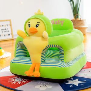 Baby Seat for 3-24 Month, Infant Back Support Floor Chair, Plush Cartoon Animals Baby Sofa, Toddler Floor Seater for Sitting Up, Portable Activity Seat for Babies (Duck)