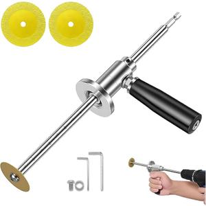 Inside Pipe Cutter for PVC Pipe Cutter, with Diamond Grit Cutting Wheel and Handle, Fit for 1-1/2 Inch to 8 Inch,7 Inch Adjustable Cutting Depth,1/4in Hex Shank Fit for Impact Drivers