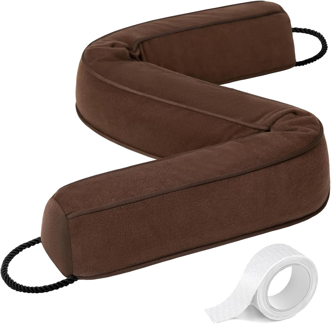 Comfyanno 38 Weighted Under Door Draft Stopper, Fits Front, Bedroom, Interior Door, Easy to Install, Block Cold Air Draft from Bottom Door, 2.2lb, Fits Door Gap up to 3, Brown