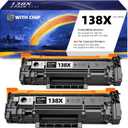 138X W1380X Compatible Toner Cartridge Replacement for HP138X for HP-138X 138A W1380A use Compatible with HP LaserJet Pro MFP 3101fdw and HP LaserJet Pro 3001dw(1 Pack)