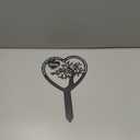 BUoonyer Stake Graves Cemetery Decorations - Dad Metal Memorial Grave Markers, Father Heart Graveyard Sympathy Plaque, Cardinal Remembrance Graveside Burial Decor Sign for Outside Outdoor Yard Garden