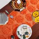 3D Halloween Indoor Decoration Table Runner - White Ghosts Soft Plush Faux Fur Fabric Holiday Home Kitchen Dining Party Table Decor 13x72 Inch Long